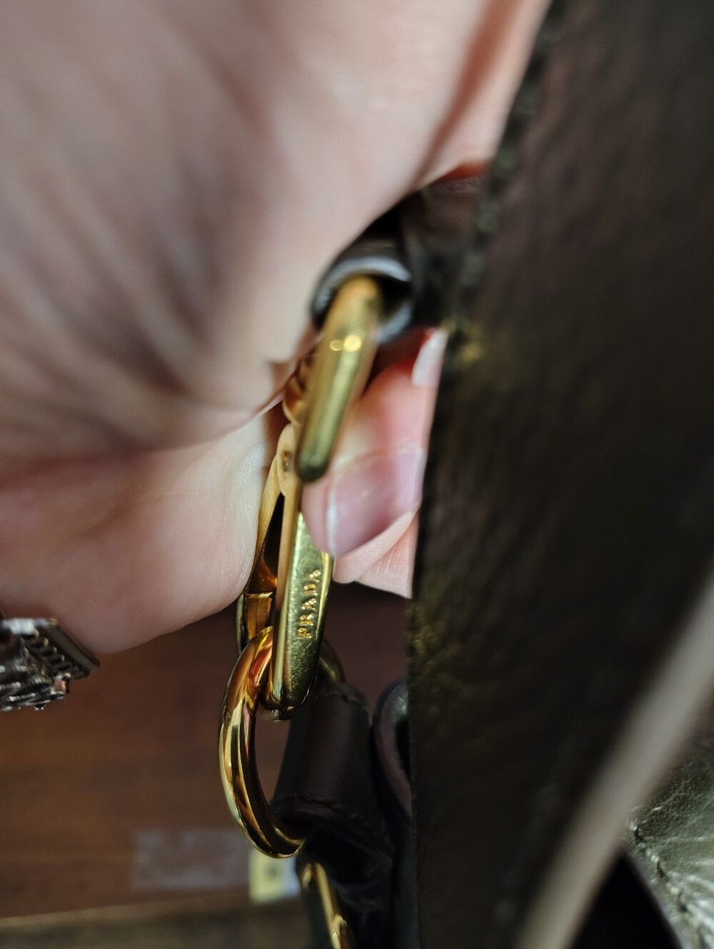 Prada Olive Green Leather Crossbody Bag - Picture 9 of 16